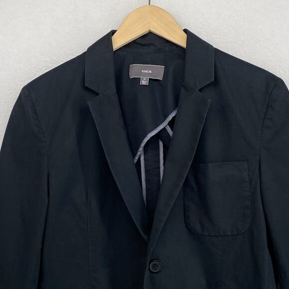 VINCE Blazer Mens 38 Jacket Sportscoat Unstructured Cotton Blend Casual Blue - Picture 3 of 11